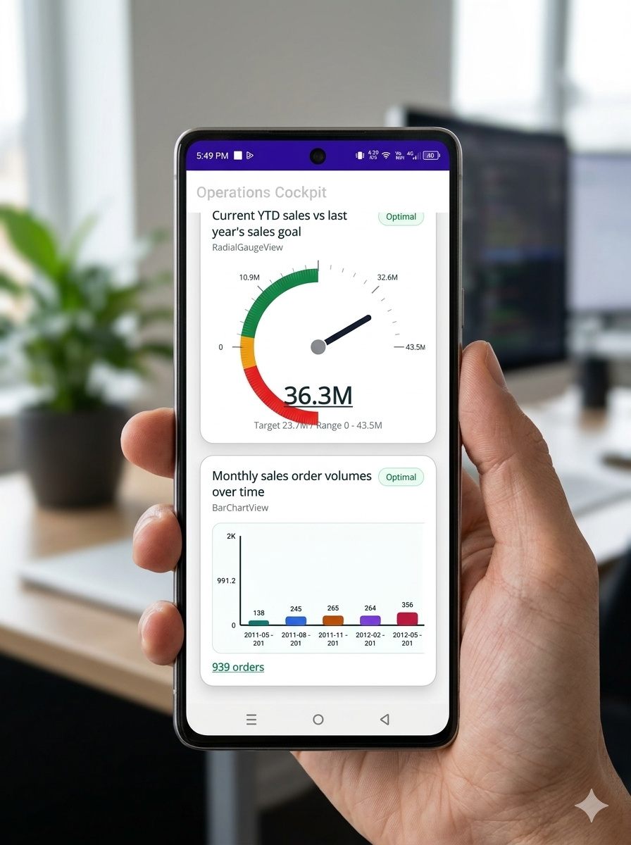 Sales dashboard for orders and collections